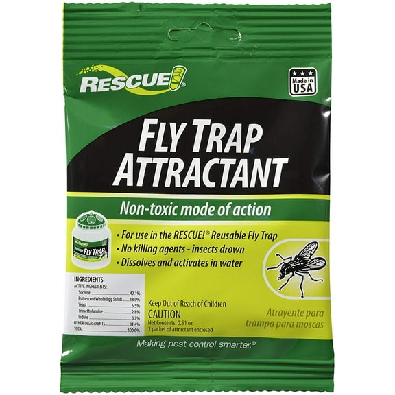 RESCUE Outdoor Non-Toxic Reusable Fly Trap Attractant Refill