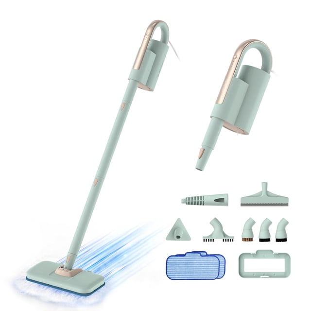 Fregona a vapor Newbealer 1200 W, 250 ml, con 7 accesorios y 2 almohadillas
