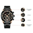 thumbnail image 7 of CURREN 8355 Luxury  Business Quartz Men Watch 3ATM Waterproof Large Case Big Dial Luminous Wrist Watch Calendar Minute Second Chronograph 24-hours Three Sub-Dials Wristwatch with Alloy Strap Ba, 7 of 7