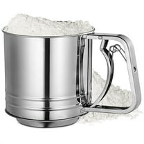 ZDWQFA Flour Sifter 5-Cup Stainless Steel Handheld Sifter, Easy to Use