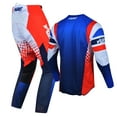 thumbnail image 4 of Willbros Motocross Dirt Bike Jersey Pants Combo Package MX Offroad Gear Set Riding Unisex Racewear Blue Red (Jersey Adult S/Pants W30), 4 of 11