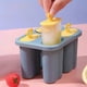 thumbnail image 4 of Ice Cream Mold 4-Cavity Plastic Popsicle Maker | Easy-Release with Lid | For Homemade Frozen Treats Yogurt Cheese Sticks | 12x7x7cm | Blue Pink White | Single Pack, 4 of 6