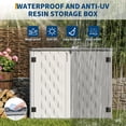 thumbnail image 3 of Waterproof Resin Outdoor Storage Outdoor Storage - 35 Cu Ft Storage Cabinet for Tools, Lawn Mower, Cushions, Garbage Cans - Durable Patio Trash Bin Organizer, 3 of 8
