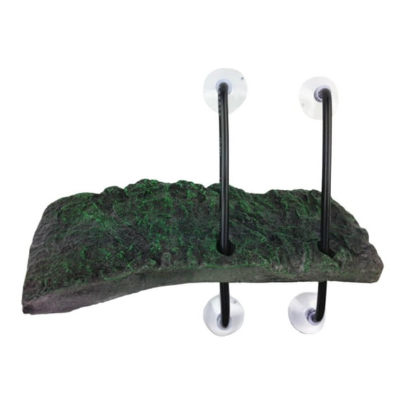 Turtle Basking Platform Tortoise Dock Floating Terrace with Lifelike Rock Appearance for Reptile Aquarium Habitats