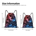 thumbnail image 2 of Xecao Red And Blue Lightning Pattern Sports Drawstring Backpack - String Swim Gym Bag with Wet Proof Pocket for Women&Men-Small, 2 of 6