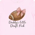 thumbnail image 4 of Inktastic Daddy's Little Draft Pick Football Pink Bow Boys or Girls Baby T-Shirt, 4 of 5