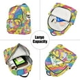 thumbnail image 5 of FORMRS Mini Backpack Purse for Women Travel Daypack Casual Shoulder Bag, Vibrant Dinosaur, 5 of 7