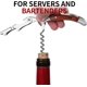thumbnail image 4 of Wine Opener - Professional Corkscrew - Bottle Opener with Foil Cutter and Cap Opener for Wine Bottles - Manual Wine Key for Waiters, 4 of 5