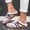 Light Purple, variant on Women's Retro Striped Lace-Up Sport Sandals, Slip-On Suede and Leather, Rubber-Soled Casual Walking Shoes s Summer Perforated Closed-toe Slip-On Slides