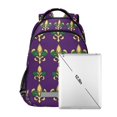 thumbnail image 7 of FORMRS Unisex Backpack Elementary School Travel Bookbag with Reflective Stripes, Gold and Green Floral Pattern, 7 of 7