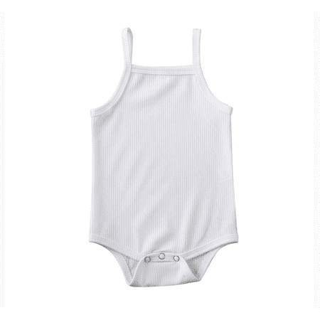 

Mioliknya Newborn Infant Baby Girls Boys Solid Sleeveless Romper Bodysuit One Piece Jumpsuit Outfits Clothes