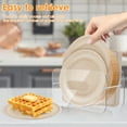 thumbnail image 6 of Transparent Acrylic Paper Plate Dispenser for Cabinet Countertop Large Capacity Foam Plate Holder Dispenser for 7 To 12 Inch Round/Square Plates, 6 of 10