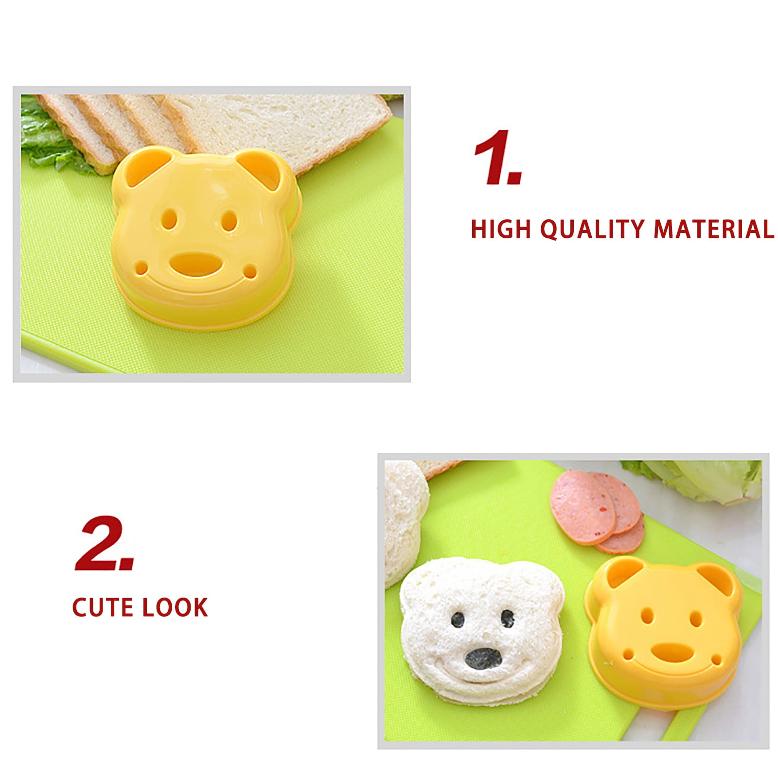 Cute Sandwich Cutter And Sealer Set For Children Kids Animal Diy Bread  Toast Cutters Mold Kitchen Bento Lunch Accessories - Temu