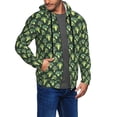thumbnail image 2 of Kdxio Broccoli 3 Print Men Hoodies Casual Hoodies for Men with Zip Pockets Full Zip Long Sleeve Sweatshirt Sports Hooded Jacket-XX-Large, 2 of 5
