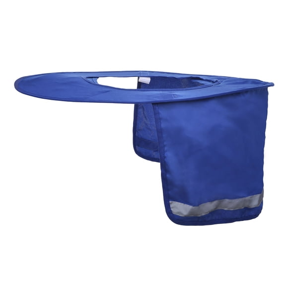 Hard Hat Sunshade, High Visibility Full Brim Neck Sun Shield for Hardhats-Royalblue