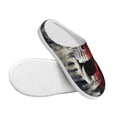 thumbnail image 3 of Picia Red And White Screaming Demon Skull for Women's Lamb-hug Comfy Fleece House Slippers Memory Foam, Slip-on House Shoes Indoor Outdoor-40/41, 3 of 7