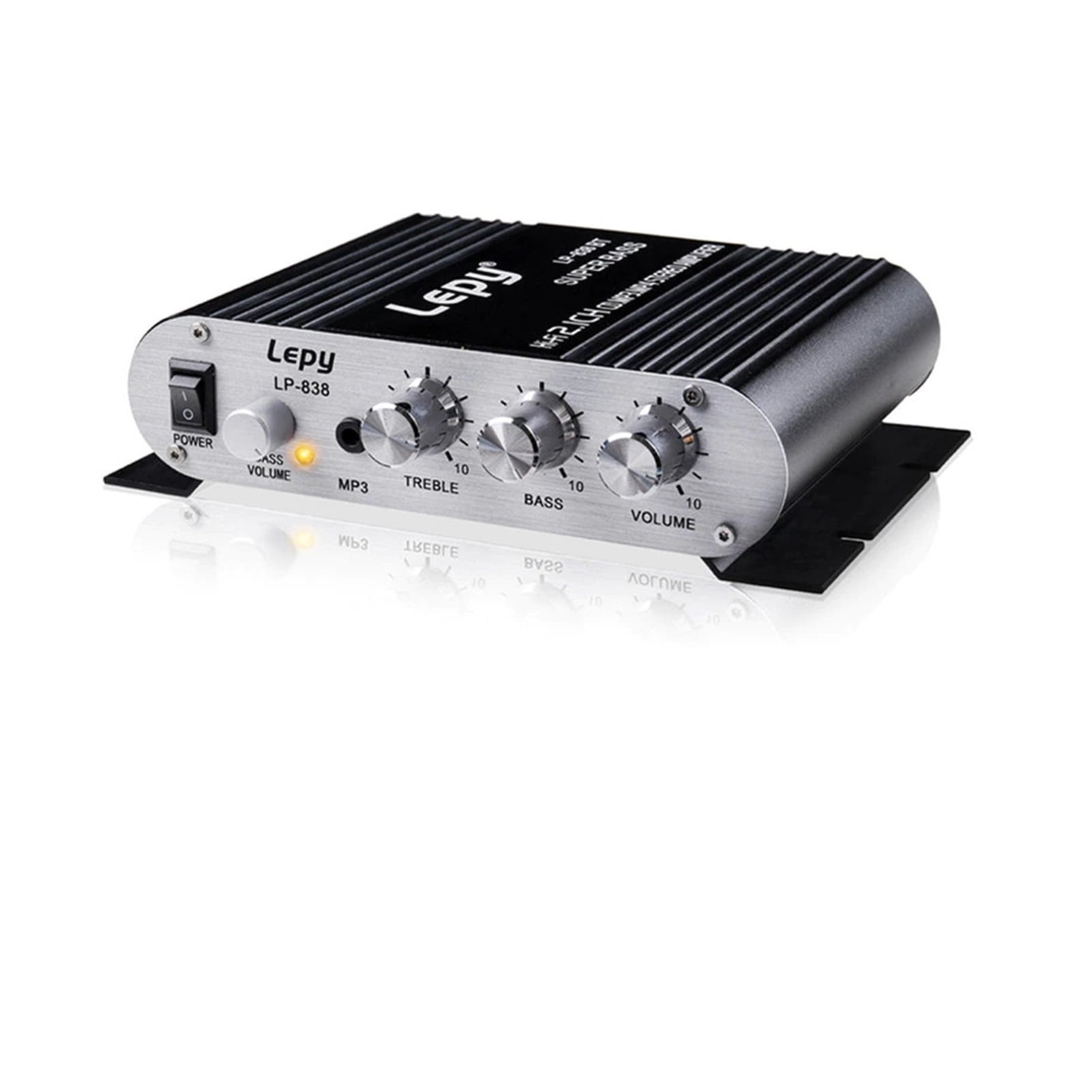838BT 2.1CH 2x300W Digital Car Power Amplifier Bluetooth Hi-Fi Stereo Bass Amplifier Audio Support Subwoofer Car Home BASS Audio ,Wide Application