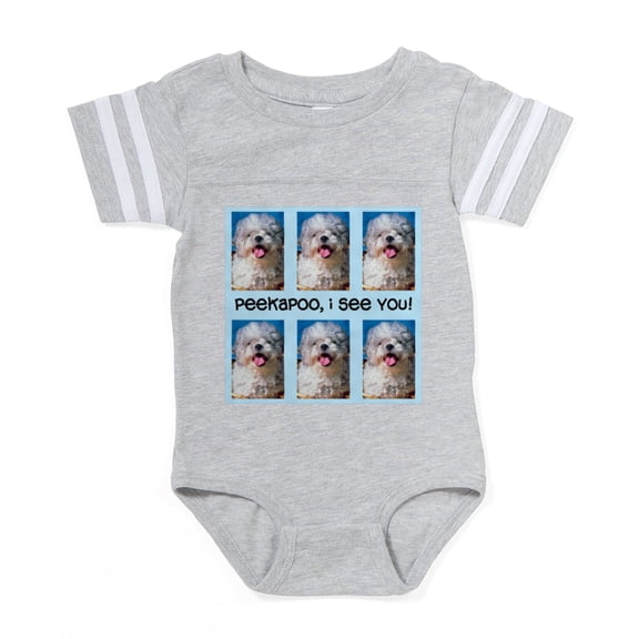 CafePress - FIN Peekapoo I See You - Cute Infant Baby Football Bodysuit