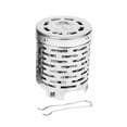thumbnail image 2 of DYNWAVECA Housse Chauffante pour Réchaud de Camping Housse Chauffante pour Réchaud avec Poignée Équipement de Réchauffement de Tente Mini Chauffage Chauffage au Gaz pour BBQ Patio Randonnée Couvercle Argenté, 2 of 10