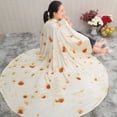 thumbnail image 3 of Manta de Tortilla de maíz, colcha de felpa a cuadros, manta suave para cama, sofá, Burrito, Koce, 3 of 4