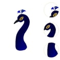 thumbnail image 6 of yotijay Peacock Mannequin Head Floral Arrangement Decor Home Decor for Bridal Shower Blue, 6 of 9