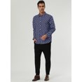 thumbnail image 4 of INSPIRE CHIC Men's Polka Dots Printed Long Sleeve Button Down Slim Dress Shirt, 4 of 7