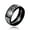 Black, variant on 8mm Men's Stainless Steel Shahada Muslim Arabic Islamic Moslem Religious Allah Rings for Man (Platinum Plated, Size 6)