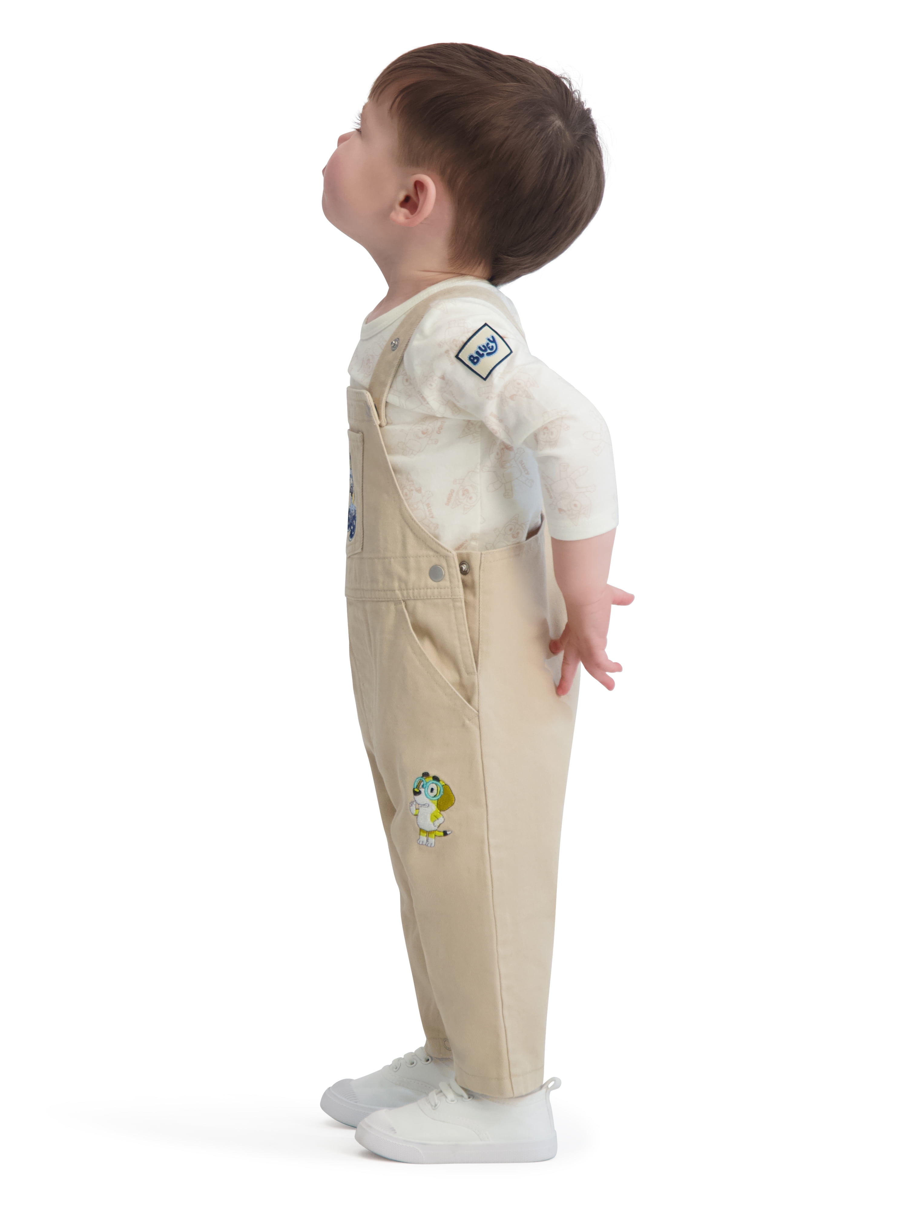 Bluey Baby Boy 2 Piece Overall Set, Sizes 0-24 Months