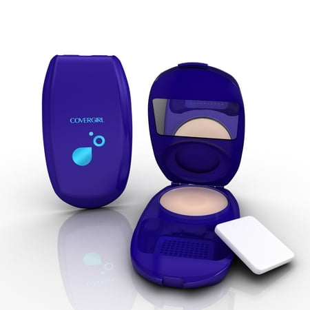 Sheer Finish Compact Foundation - COVERGIRL Smoothers AquaSmooth Makeup Foundation, Classic Ivory 710, .4 oz