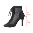 thumbnail image 6 of Heeled Sandals for Women Open Toe Mesh Lace up Ankle Boots Elegant Stiletto Heels Wedding Party Dress Shoes Dark Gray Size 7, 6 of 8