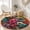 Color 7, variant on Velvet Round Area Rug Classic Black White Polka Dot Circular Floor Mat Soft Non-Slip Retro Mod Geometric Accent Carpet for Playroom Living Room Throw Rug
