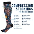 thumbnail image 2 of FORMRS Womens Knee High Socks Casual Long Thick Travel Daily Wear, 1 Pair, Pink Christmas Splendor, 2 of 6