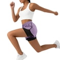 thumbnail image 3 of Ixbnca 2 in 1 Womens Athletic Shorts with Pockets Elastic High Waist Drawstring Workout Running Shorts, 3 of 7