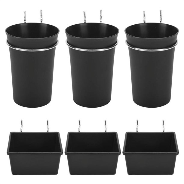 6 juegos de contenedores de tablero perforado, vasos de tablero perforado con ganchos, surtido de ganchos de tablero perforado, ganchos para portavasos de tablero perforado para organizar