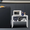 thumbnail image 2 of Double Overshelf Kitchen Organizer, Adjustable Height, High Load Capacity, Stainless Steel, Industrial Style, Space-Saving Storage, 2 of 13