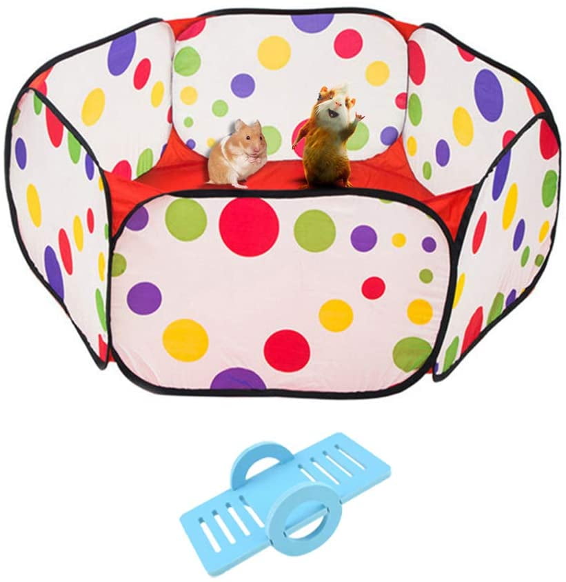 Tfwadmx Hamster Foldable Exercise Playpen, Portable Pet Playpen, Indoor