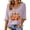 Purple(Halloween Pumpkin Ghost), variant on Hallween 3/4 Sleeve Tops for Women Funny Party Pumpkin Ghost T Shirt Loose Casual V Neck Fall Summer Tee Tops Saffron XL