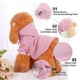 thumbnail image 4 of Sudadera para perro con capucha, ropa para mascotas de primavera/otoño/invierno, abrigo cálido rosa XXL, 4 of 7