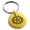Gold, variant on Stainless Steel Aztec Transformation Rune Engraved Small Medallion Circle Charm Keychain Keyring
