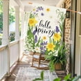 thumbnail image 3 of Hello Spring House Flag 28 x 40 Inch Vertical Double Sided Burlap Yellow Daffodil Purple Floral Farmhouse Easter Large Yard Flag Spring Summer Holiday Seasonal Outdoor Outside Decoration, 3 of 6
