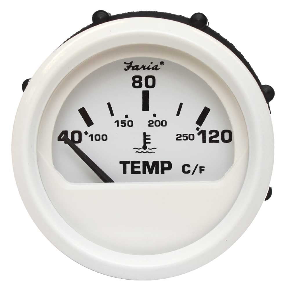 Faria Boat Temperature Gauge GP9631A Dress White 2 Inch