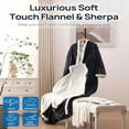 thumbnail image 4 of HIBIBUD 2026 New Heated Blanket,8 Heat Settings & 2-10 Hour Timer,Heated Snuggie 50"× 70" Wearable Heated Blanket with Foot Pocket for Couch,Bed,Office, 4 of 7