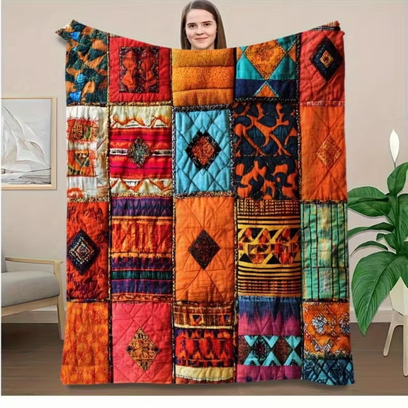 Bohemian Patchwork Blanket