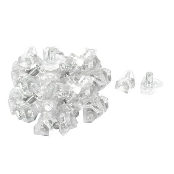 5mm Pin Clear Plastic Shelf Studs Support Holder 40pcs