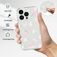 thumbnail image 5 of Case for iPhone 12 Pro (6.1 inch) Simplicity Shockproof TPU Phone Cute Cartoon Mini Pink Peach Cover for Girls and Women, 5 of 13