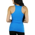thumbnail image 2 of ToBeInStyle Womens Essential Ribbed Racerback Versatile Layering Cotton Blend Tank Top, 2 of 3