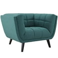 thumbnail image 3 of Modway Bestow 3 Piece Upholstered Fabric Sofa and Armchair Set in Teal, 3 of 5