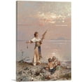 thumbnail image 1 of ARTCANVAS In The Bay Of Naples Canvas Art Print by Franz Richard Unterberger - Size: 26" x 18" (1.50" Deep), 1 of 9