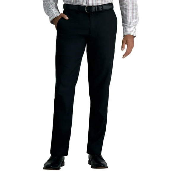 Haggar Men's Comfort Performance Dress Pant Size 36 X 30 Black