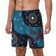 thumbnail image 1 of Balery Bohemian Turtle Bañador para hombre, shorts de playa de secado rápido con entrepierna y forro de compresión-Large, 1 of 6